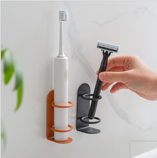 Bathroom Stainless Steel Stick Hook Wall Mounted Toothpaste and Toothbrush Holder Waterproof Electric Tooth Brush Holder